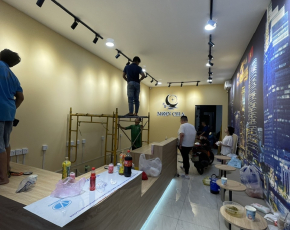 THIẾT KẾ QUÁN TRÀ SỮA MOONCHA - QUẬN 1